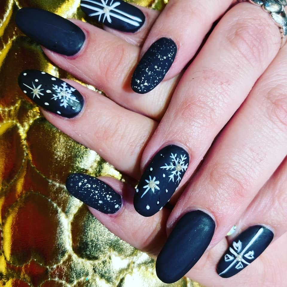 Luxury nail enhancements with sparkle