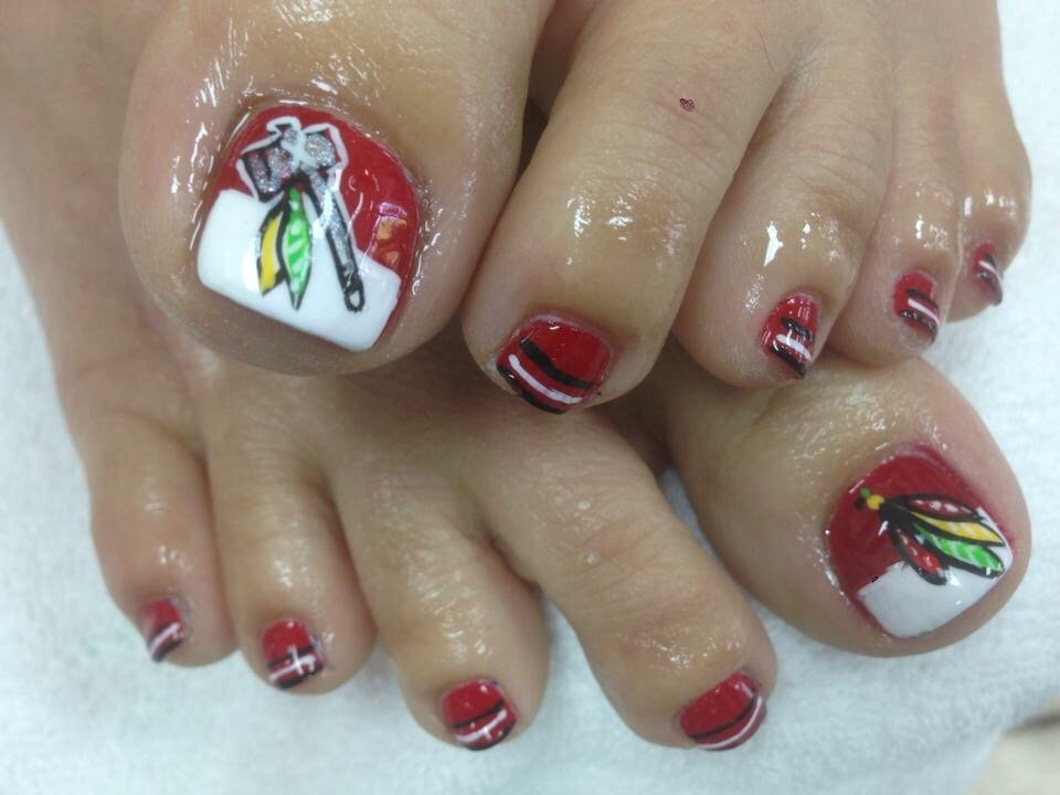 Custom nail art with creative salon detailing