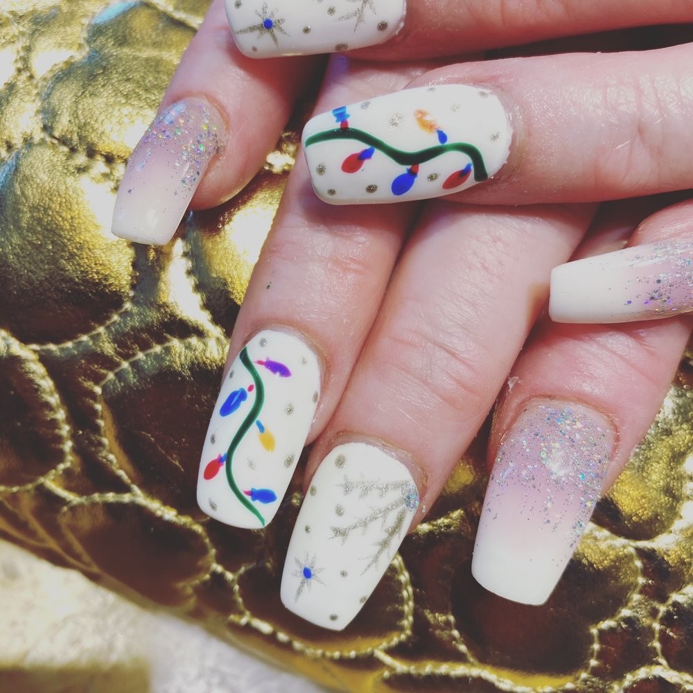 Premium manicure with artistic hand-painted work